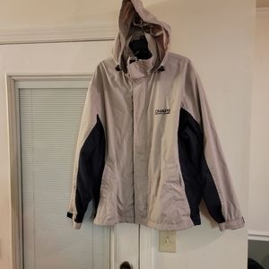 Vintage Chaps Ralph Lauren Light Jacket. Tan w Blue Accent. Size L